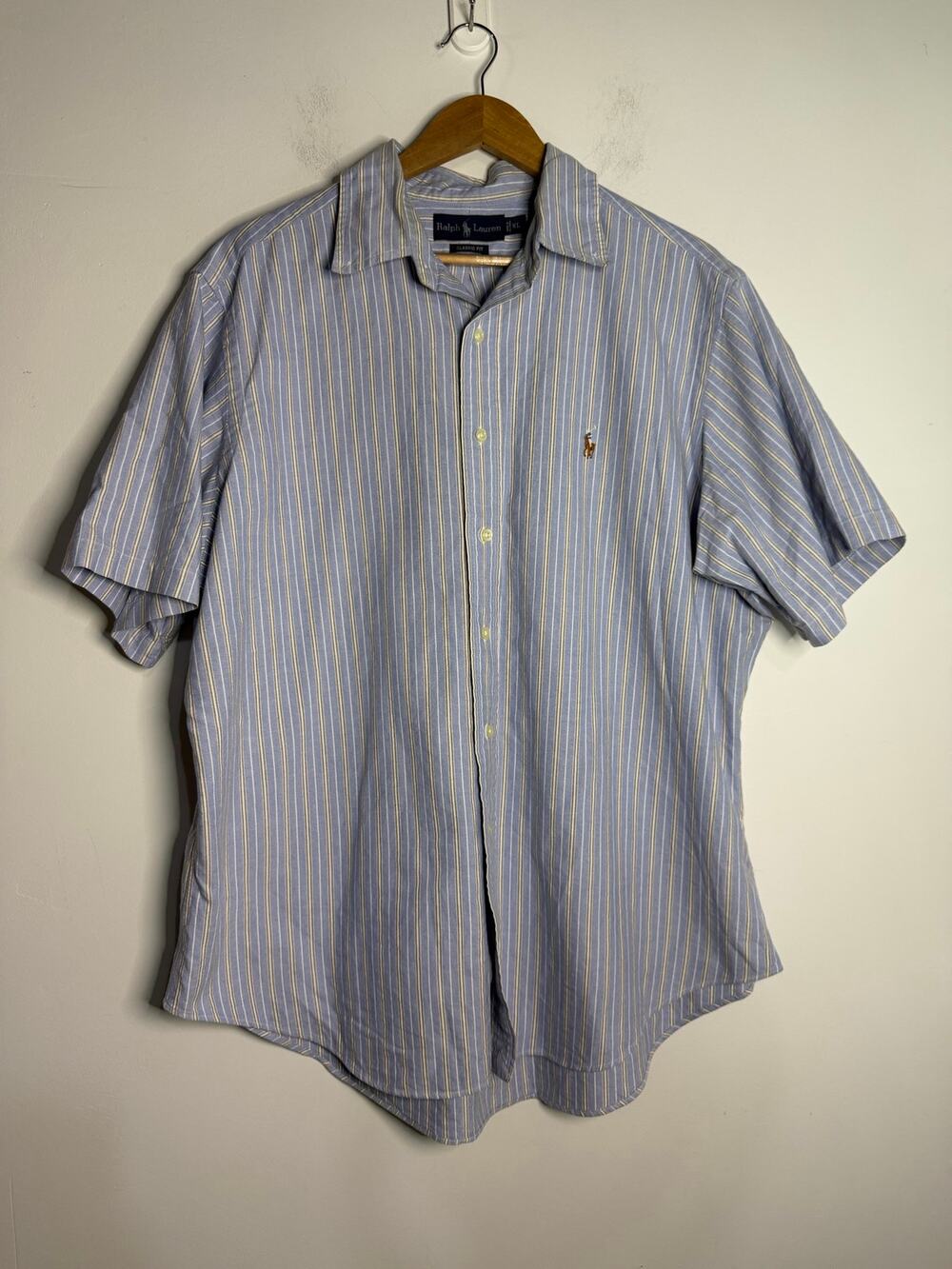 Vintage Polo by Ralph Lauren Striped Shirt Cotton Old Money SIZE XL